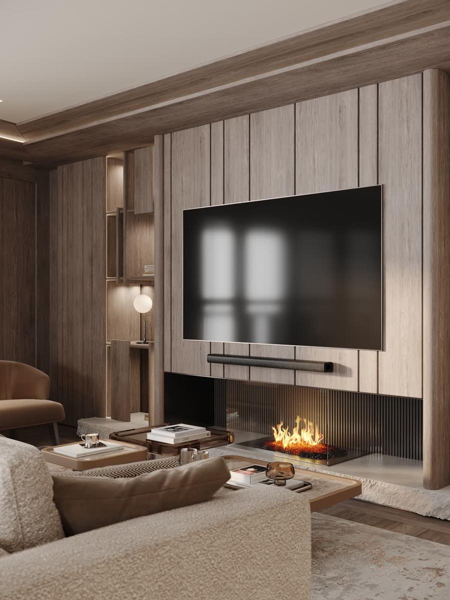 Fireplace corner of a BALMÂ residence