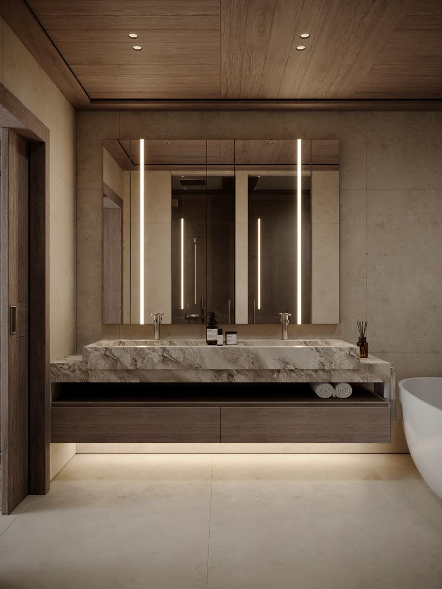 Principal bathroom of a BALMÂ residence