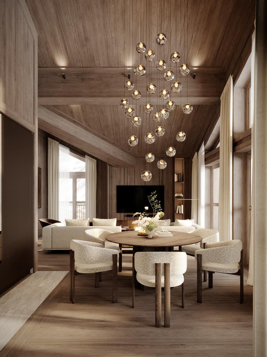 Dining and living room of a BALMÂ residence